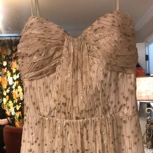 Erin Fetherston white and gold gown: for PROM